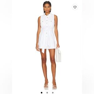 Amanda Uprichard Sleeveless Greyson Romper in White